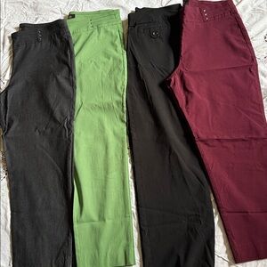 4 pairs women’s stretch pants size large JM COLLECTION
